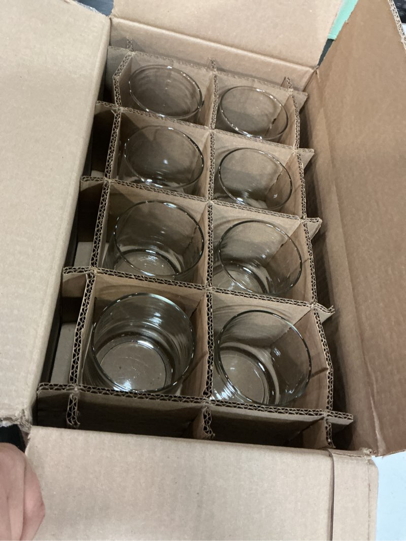 Condition photo showing New/Like New for libbey ascent tumbler and rocks drinking glasses set of 16, glass drinking glasses with curvature, versatile glassware set for parties and more 01 - ascent