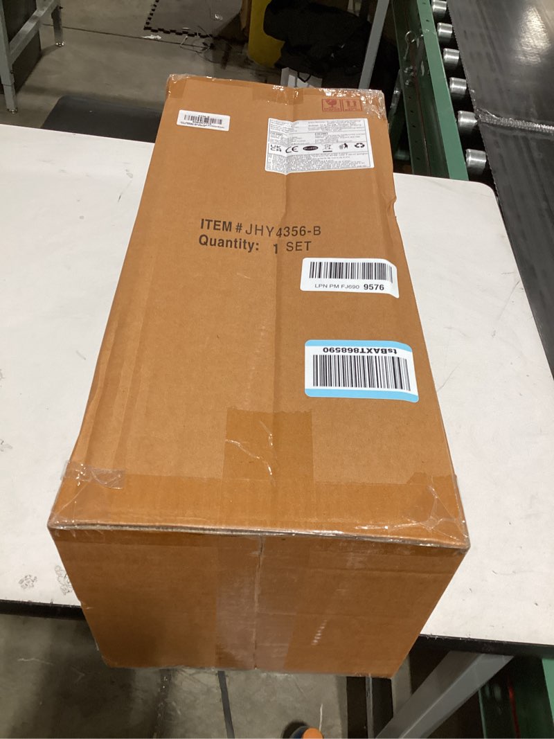 Condition photo showing New/Like New for JHY DESIGN Set of 2 13''&19.5''Tall Outdoor Candle Lanterns Vintage Hanging Tower Lantern Metal Candle Holder for Garden Living Room Indoor Outdoor Parties Weddings Balcony(Black)