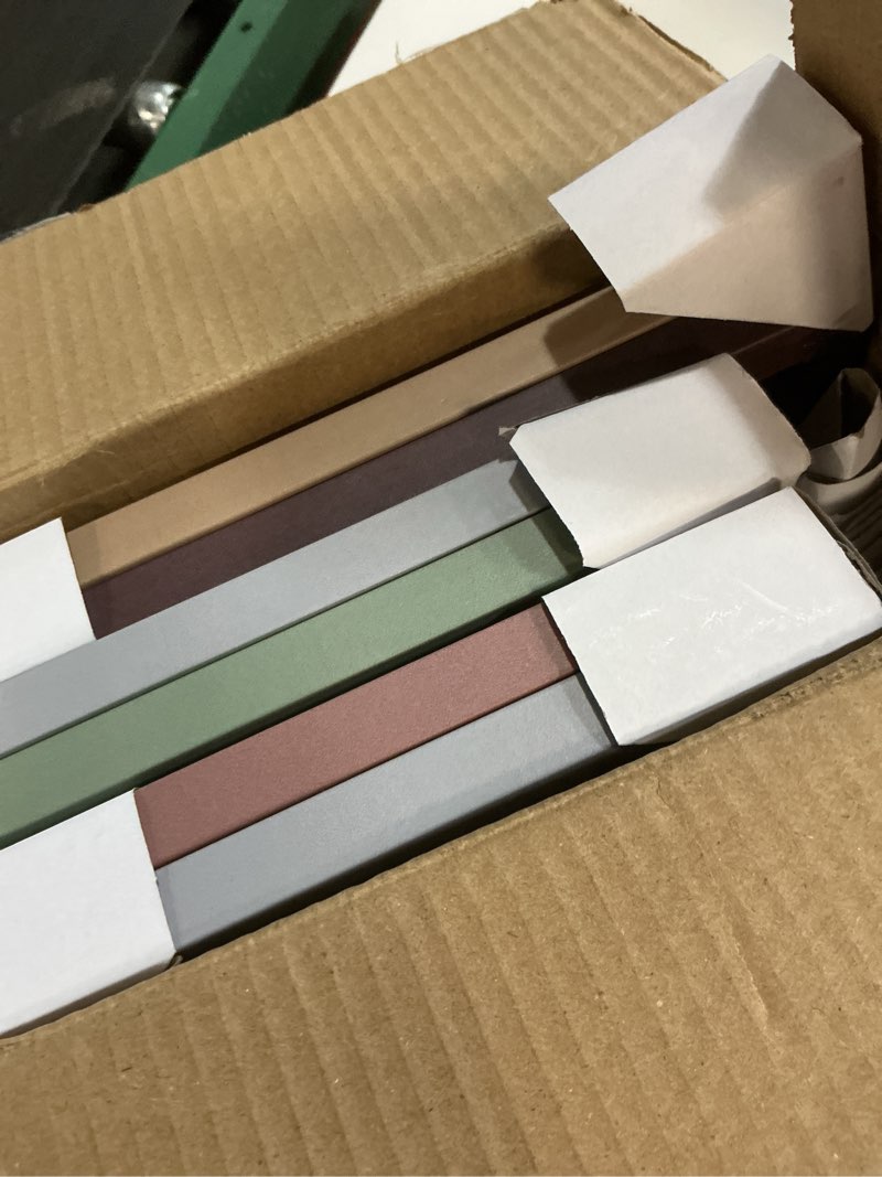 Condition photo showing Good Condition for funtopia picture frames, 10 pack picture frames collage wall decor, gallery wall frame set for wall or tabletop display, multi-size with 8x10, 5x7, 4x6 family photo frames coffee, brown, gray, light gray, green, light yellow