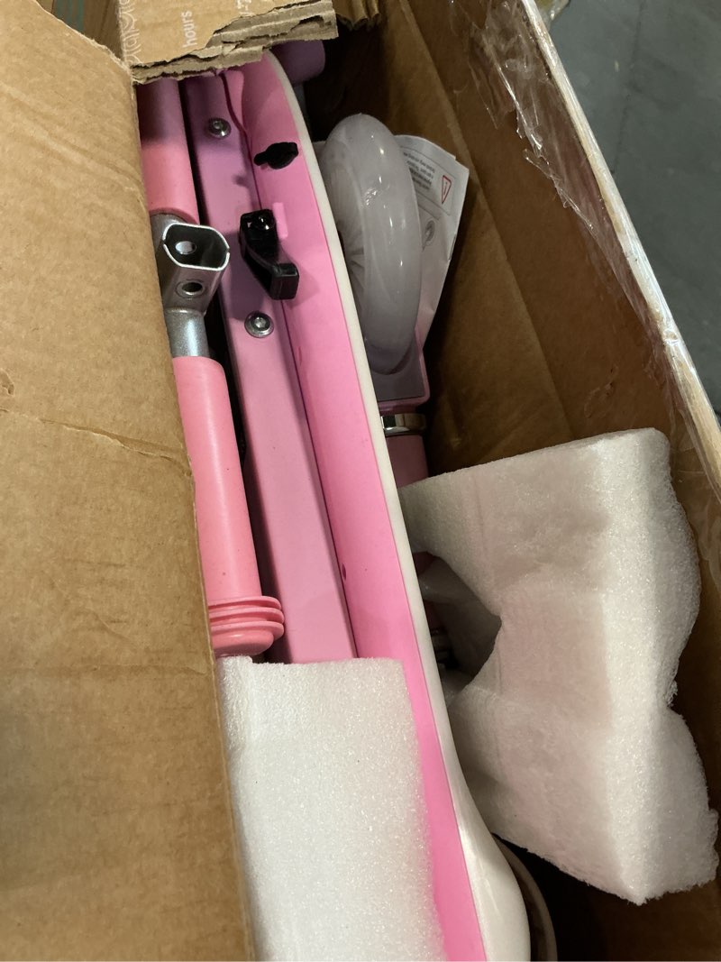 Condition photo showing As Is for electric scooter for kids, motorized e-scooters with colorful front light and pedal lights, led display & foldable, dual braking system, top 8.7mph & 5 miles, gifts for kids, girls, boys, teens(similar)