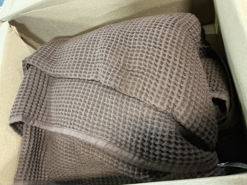 Condition photo showing Good Condition for organic waffle bed blanket, king/cal king, espresso