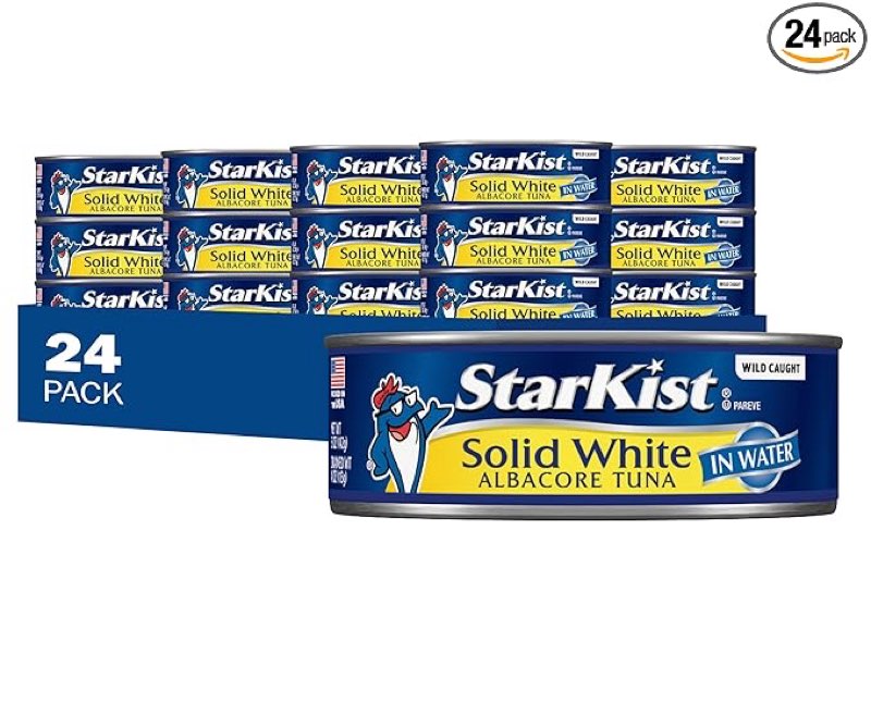 (BBD:03/01/2029)StarKist Solid White Albacore Tuna in Water, 4 - 5 Oz Can (Pack of 6) - 24 Cans Total