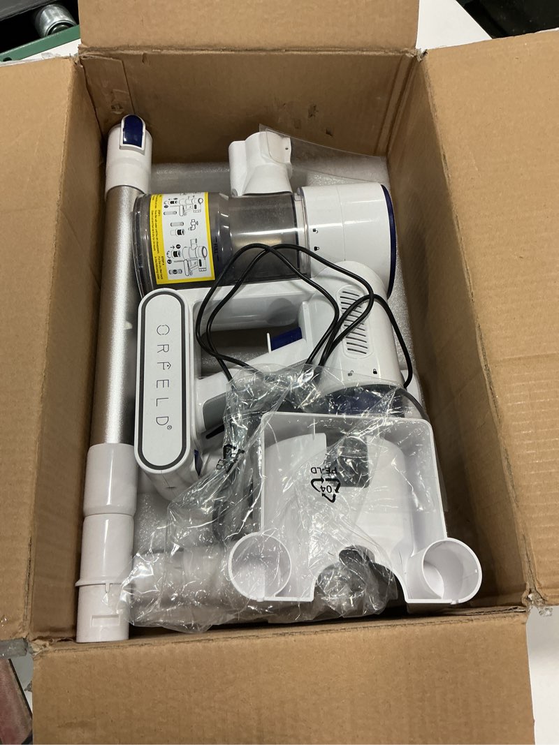 Condition photo showing As Is for Cordless Vacuum Cleaner, 35KPA Powerful Stick Vacuum with 50min Runtime, Anti-Tangle Vacuum Cleaners for Home, 1.5L Dust Cup, Rechargeable Wireless Vacuum for Hardwood Floor Carpet Pet Hai