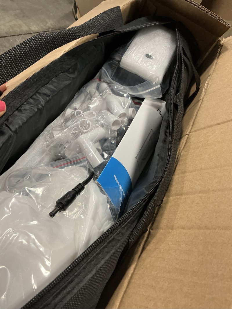 Condition photo showing New/Like New for duclus photo light box 24x24 inch, portable shooting tent kit, professional dimmable photo studio light box with 100 led beads & 6 color backdrops for jewelry and food items product photography 24*24 inch