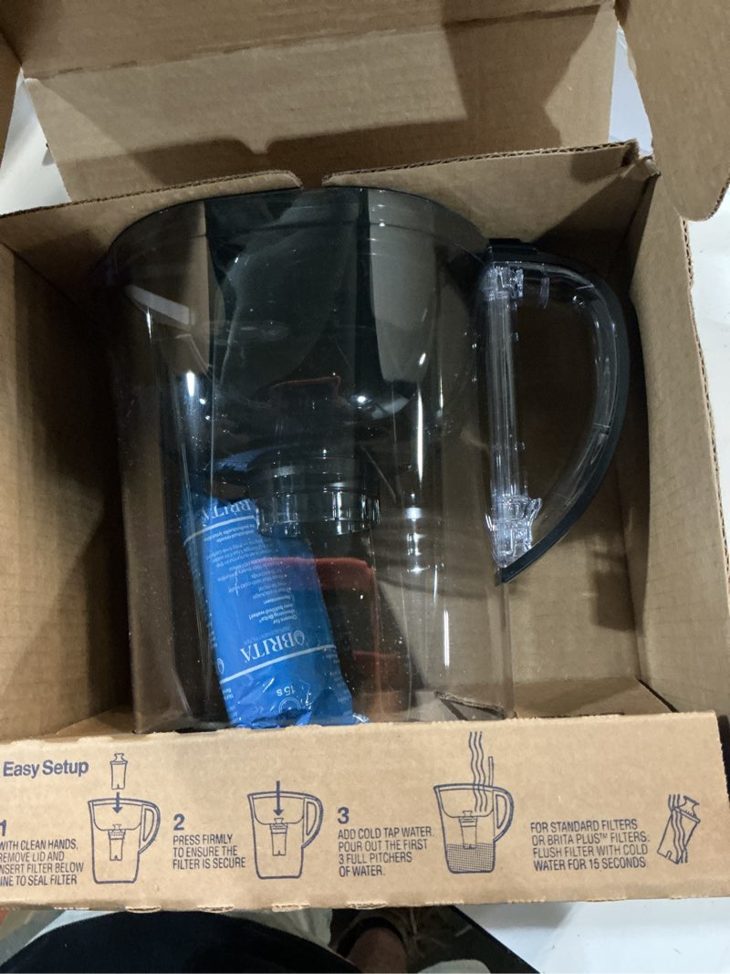 Condition photo showing Good Condition for brita large 10 cup water filter pitcher, 1 britaplus filter, everyday, black (package may vary) plus black