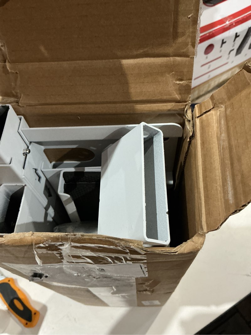 Condition photo showing As Is for air conditioner support bracket, adjustable window air conditioner bracket, no drilling heavy duty ac brackets for windows