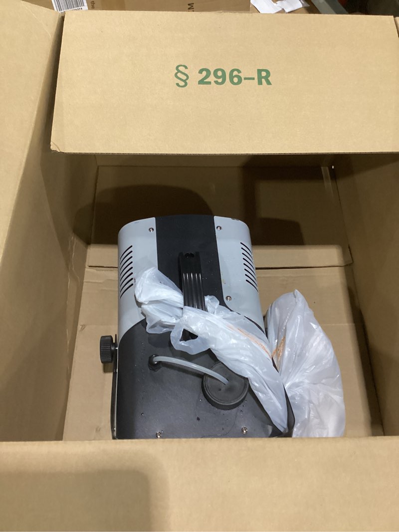 Condition photo showing Good Condition for 1200W RGB Fog Machine, 6 Colorful LED Lights for Smoke Machine Indoor/Outdoor Use, Perfect for Parties, Weddings, and Stage Effects Silver 1PC 1200W