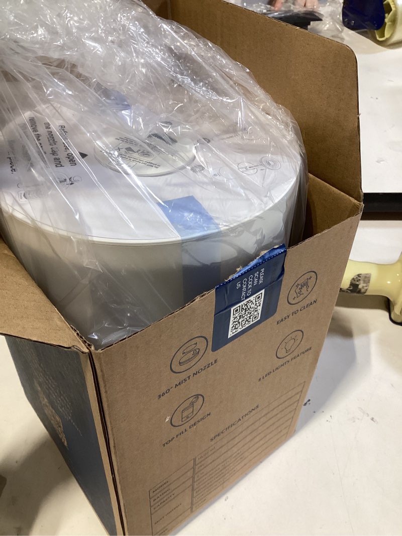 Condition photo showing Good Condition for everlasting comfort 2.5l top fill humidifier for bedroom – quiet, easy to fill & clean, 24hr runtime, night lights, timer, ultrasonic cool mist, auto shut-off, essential oil diffuser - white