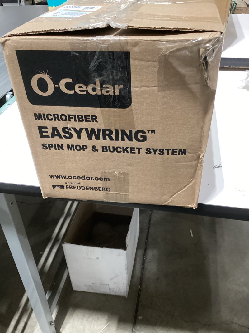 Condition photo showing As Is for O-Cedar EasyWring Microfiber Spin Mop and Bucket Cleaning System