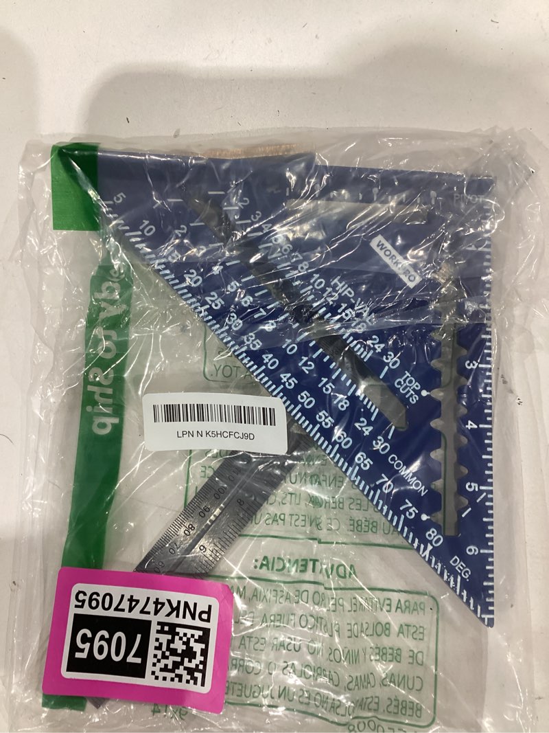 Condition photo showing Good Condition for WORKPRO Aluminum Alloy Carpenter Square and Zinc-Alloy Square Ruler Set - 7 in. Rafter Layout Tool and 12 in. Combination Square Combo