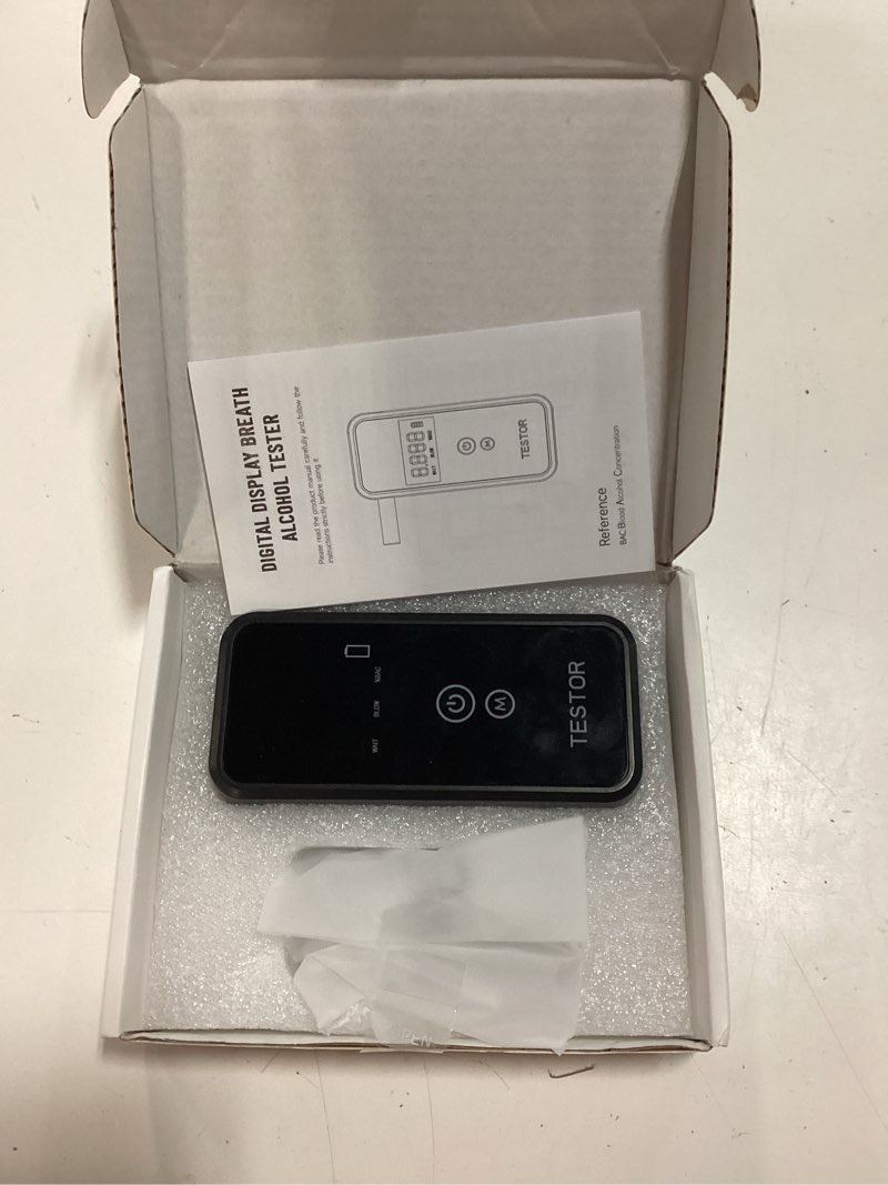 Condition photo showing Good Condition for breathalyzer, 2026 digital breathalyzers for alcohol- ideal for gifts, portable high-accuracy breathalyzer test kit for personal home & party use, 8 mouthpieces