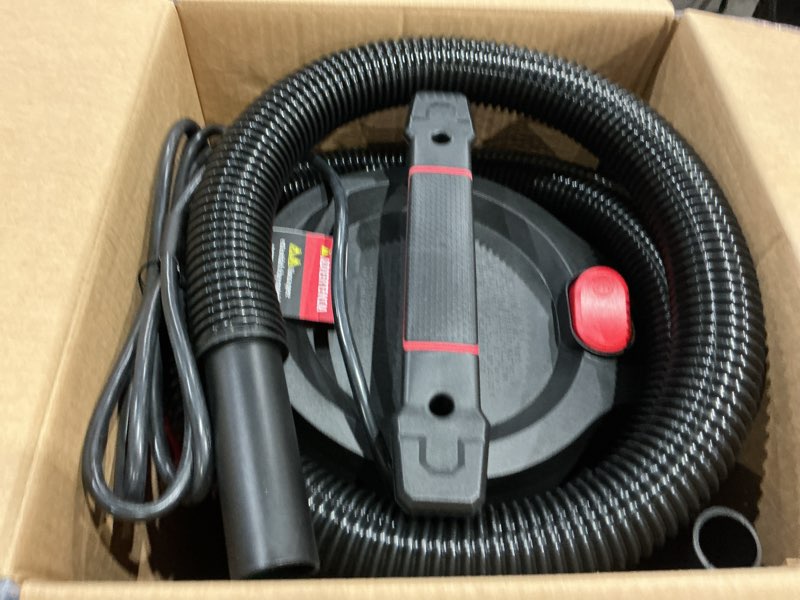 Condition photo showing Good Condition for hyper tough 3 gallon 3.5 hp poly wet dry vacuum for home, car, garage & workshop