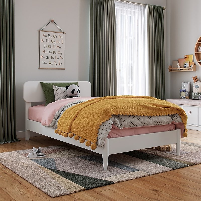 AFI Florence White Queen Wood Low-profile Bed 