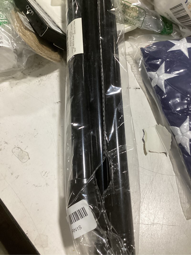 Condition photo showing Good Condition for black tension curtain rod 28 to 48 inch spring rod no drilling adjustable shower curtain rod for windows, bathrooms, closet, kitchen 28" to 48"-1pcs black.