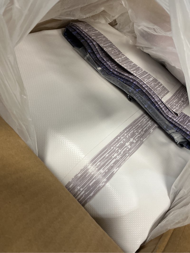 Condition photo showing Good Condition for 19.5oz heavy duty rv awning fabric replacement, 5-layer rip-stop no-hole vinyl awning fabric, waterproof uv-resistant rv canopy for camper, trailer & motorhome, universal fit 19ft (fabric 18'2") slate blue fade 19'(fabric 18'2")