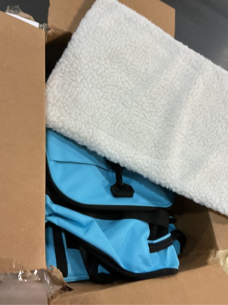 Condition photo showing Good Condition for Henkelion Large Cat Carriers Dog Carrier Pet Carrier for Large Cats Dogs Puppies up to 25Lbs, Big Dog Carrier Soft Sided, Collapsible Travel Puppy Carrier - Large - Blue 20.0"L x 13.0"W x 13.0"H Blue