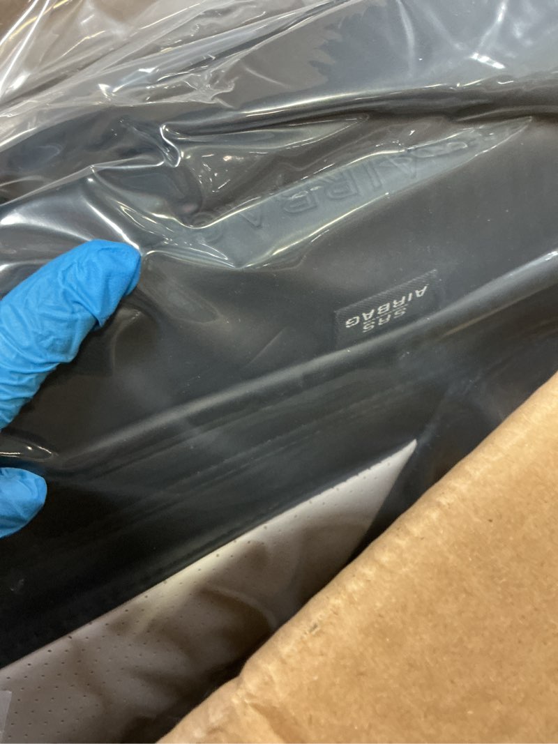 Condition photo showing New/Like New for Car Seat Covers Full Set,Black White Car Seat Cover, Car Seat Protector Waterproof, Nappa Leather Car Seat Cushion, Fit for Most Cars Black White Full Set