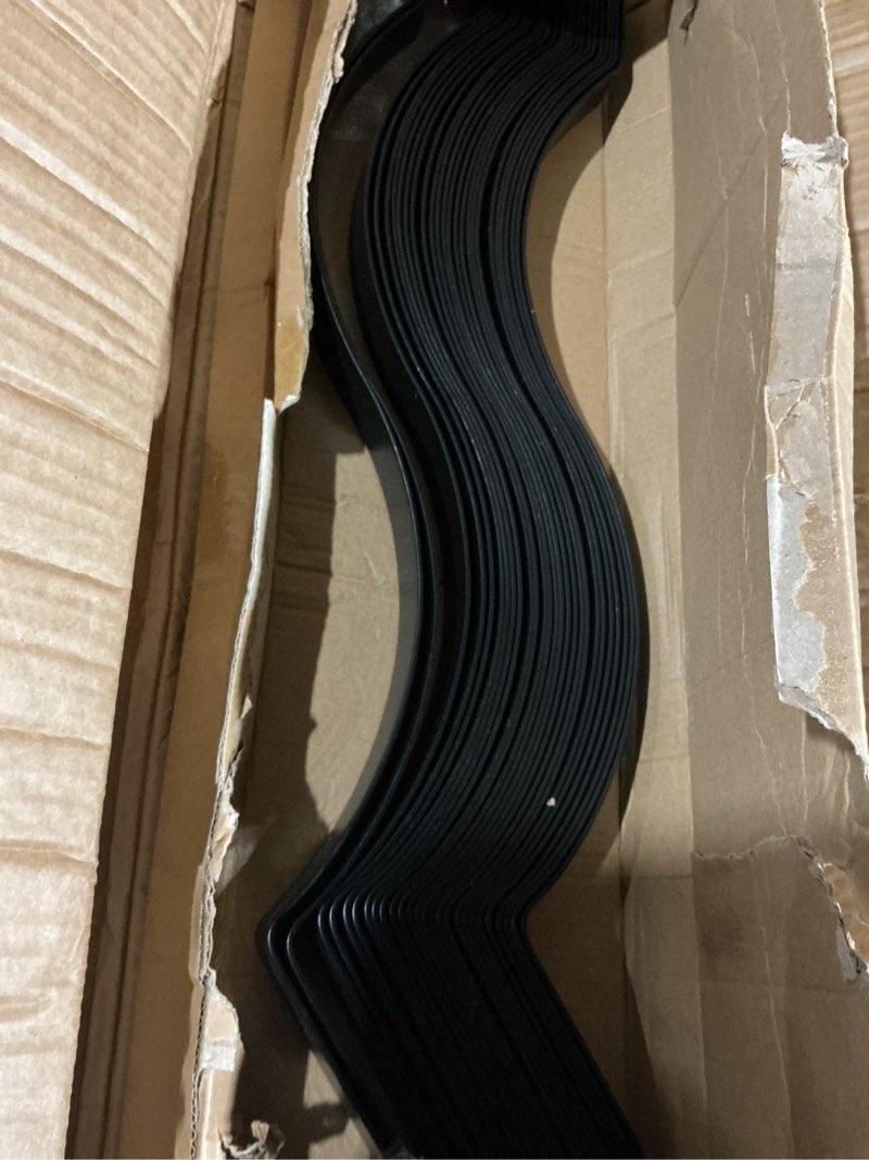 Condition photo showing As Is for etokfoks 26 pack 29.5 inch heavy duty metal deck balusters with screws black wave arc spindles