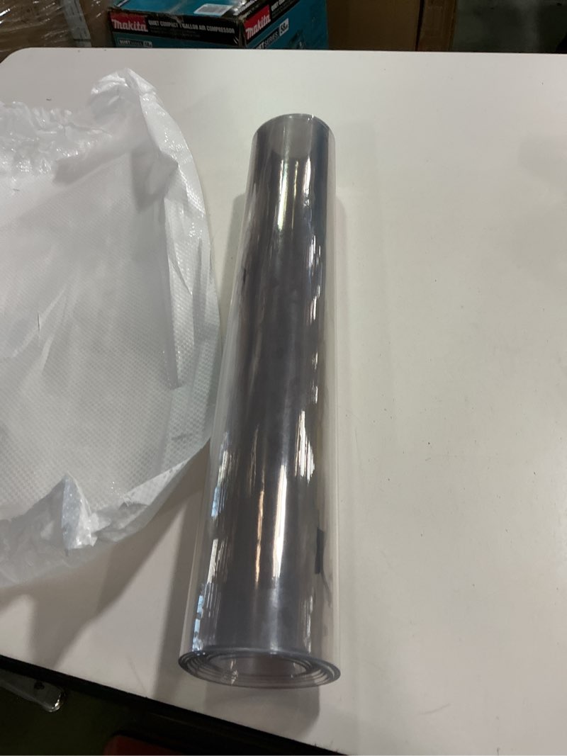 Condition photo showing Good Condition for NECAUX Custom 18 x 79 Inch Clear Table Cover Protector, 1.5mm Thick Water Resistant Plastic Non-Slip Table Pad Table Cover Protector for Coffee Table Decor, Writing Desk, Trainning Table, Vanity Table 18" x 79" Clear 1.5mm