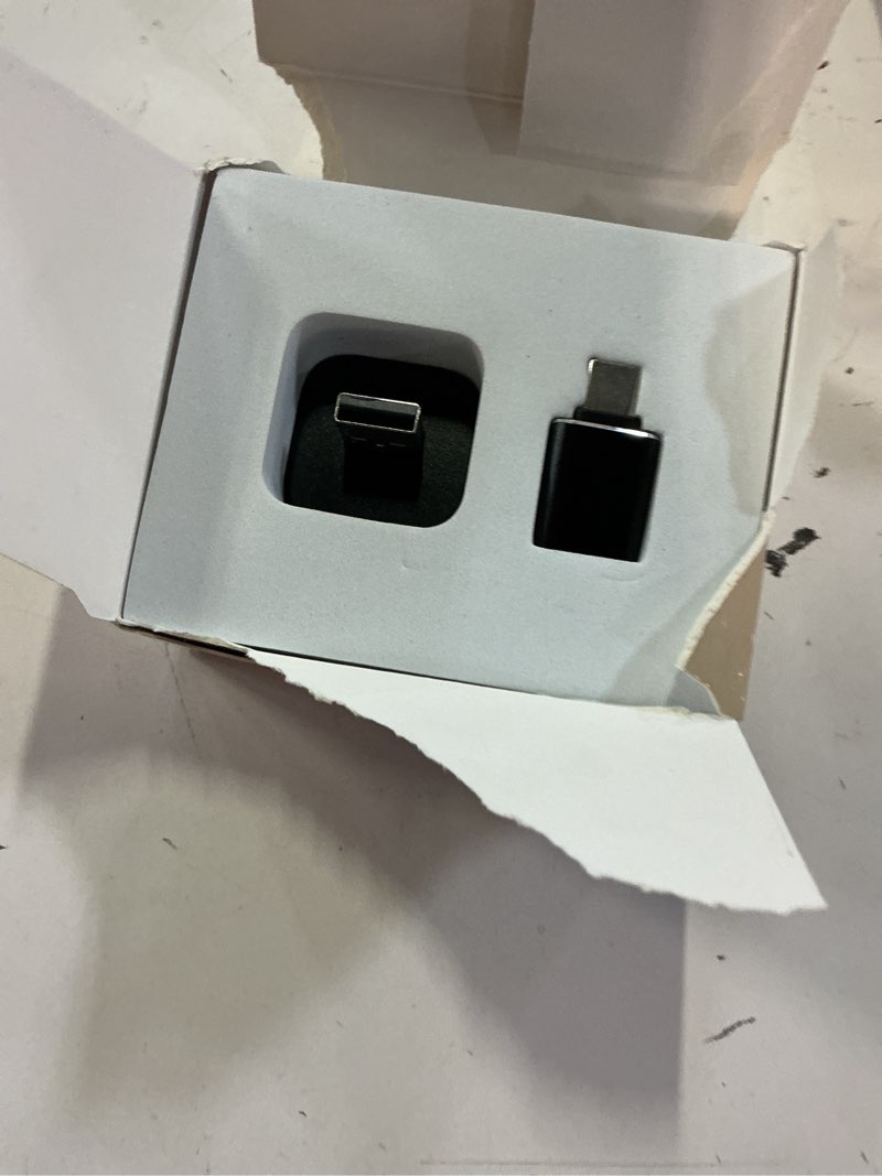 Condition photo showing New/Like New for wireless carplay adapter, 2026 upgraded wired to wireless for apple carplay & android auto, mini usb design car play adapter with type-c extension, plug and play, stable connection & no latency white