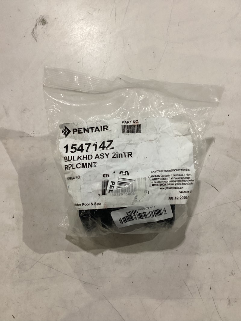 Condition photo showing As Is for pentair bulkhead kit, pacfab triton ii, 2"