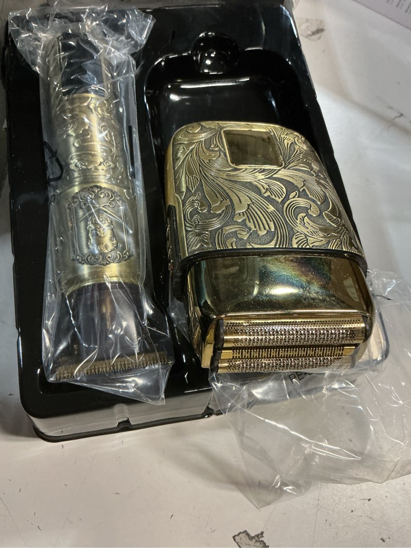 Condition photo showing As Is for ufree foil shavers electric razor for men, beard trimmer grooming shaving kit, hair trimmer, cordless head shavers for bald men barber clippers, birthday gifts for him bronze
