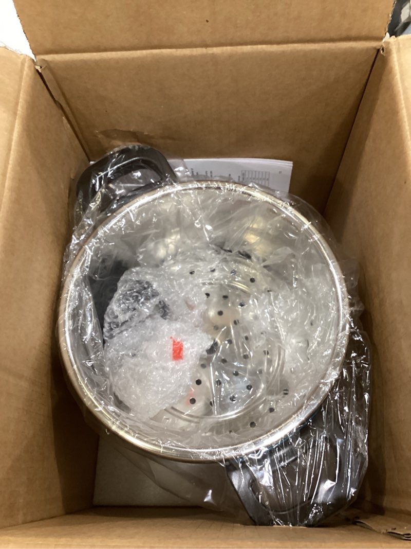 Condition photo showing Good Condition for 18/8 stainless steel pressure cooker 8 qt, [one-hand locking] pressure cooker,[3-in-1] olla de presion, induction,gas stovetop compatible, includes glass lid & steamer rack 8 quarts