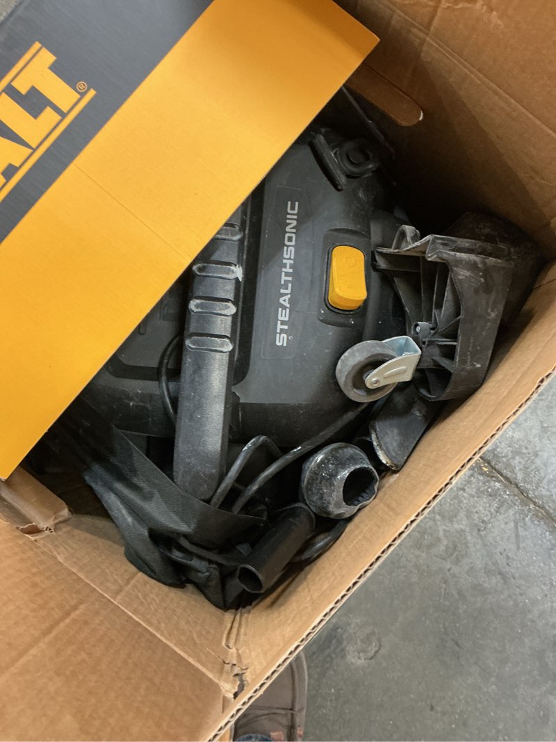 Condition photo showing As Is for dewalt 9 gallon poly wet/dry vac dxv09pz, shop vacuum for workshop/jobsite yellow