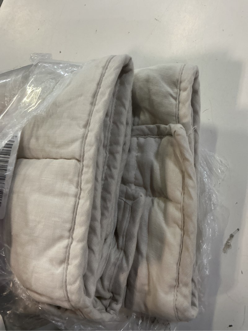Condition photo showing Good Condition for european linen box quilted sham set, full/queen, sand