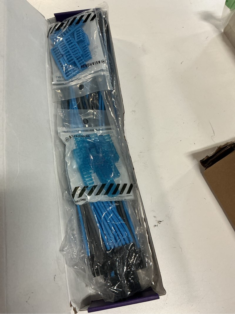 Condition photo showing Good Condition for asiahorse 16awg psu cable extension power cords, customized power supply mod sleeve extension cable, atx/eps/8-pin pci-e/6-pin pci-e for psu cable pck-ice bule mix