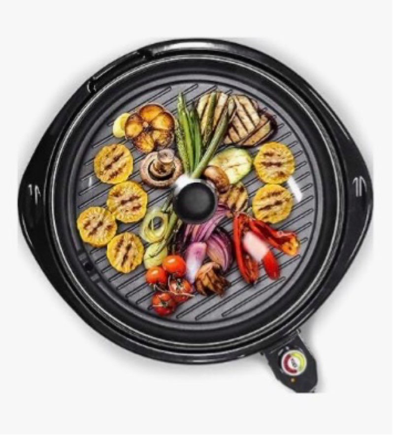Elite Gourmet EMG-980B Smokeless Electric Tabletop Grill Nonstick, 6-Serving, Dishwasher Safe Remova