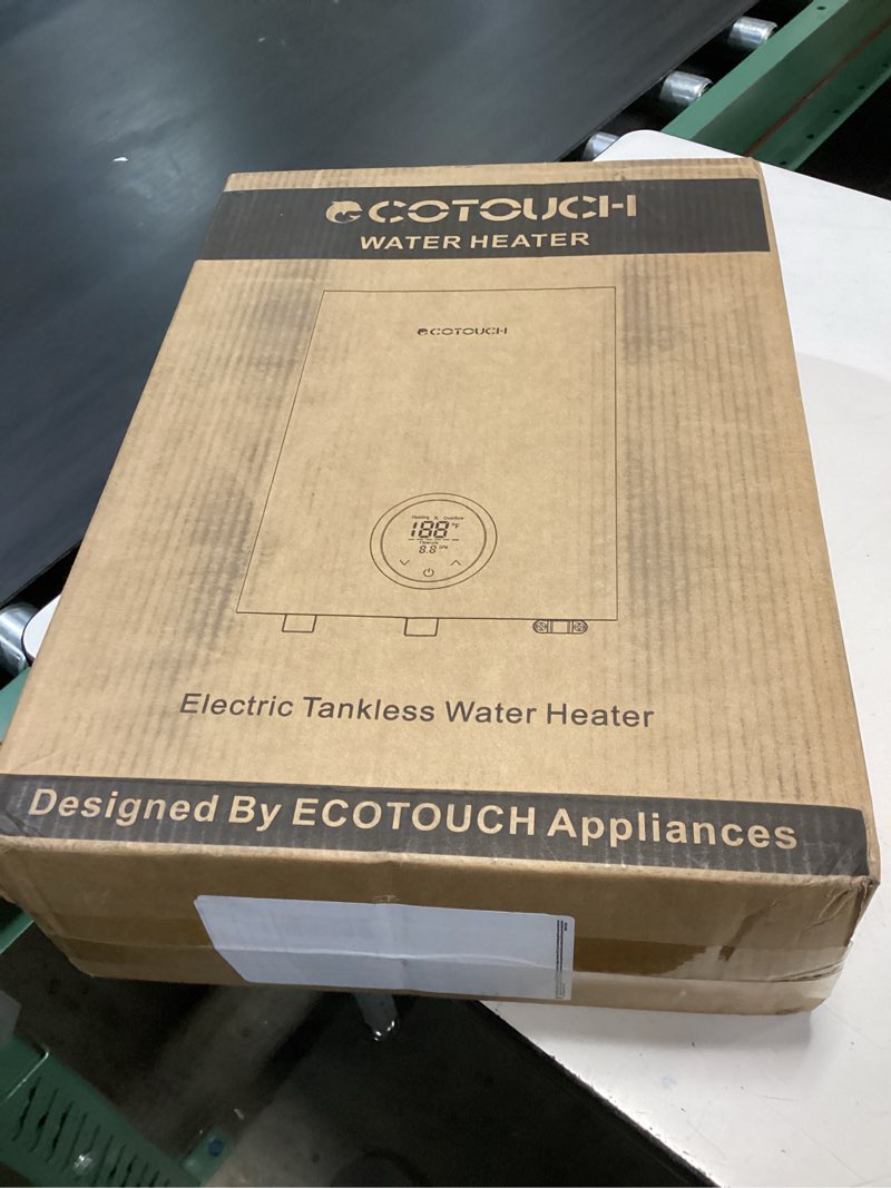 Condition photo showing New/Like New for electric tankless water heater, ecotouch 18kw on demand instant water heaters 240v, etl certificated self-modulation point of use hot water heater whole house eco180b black
