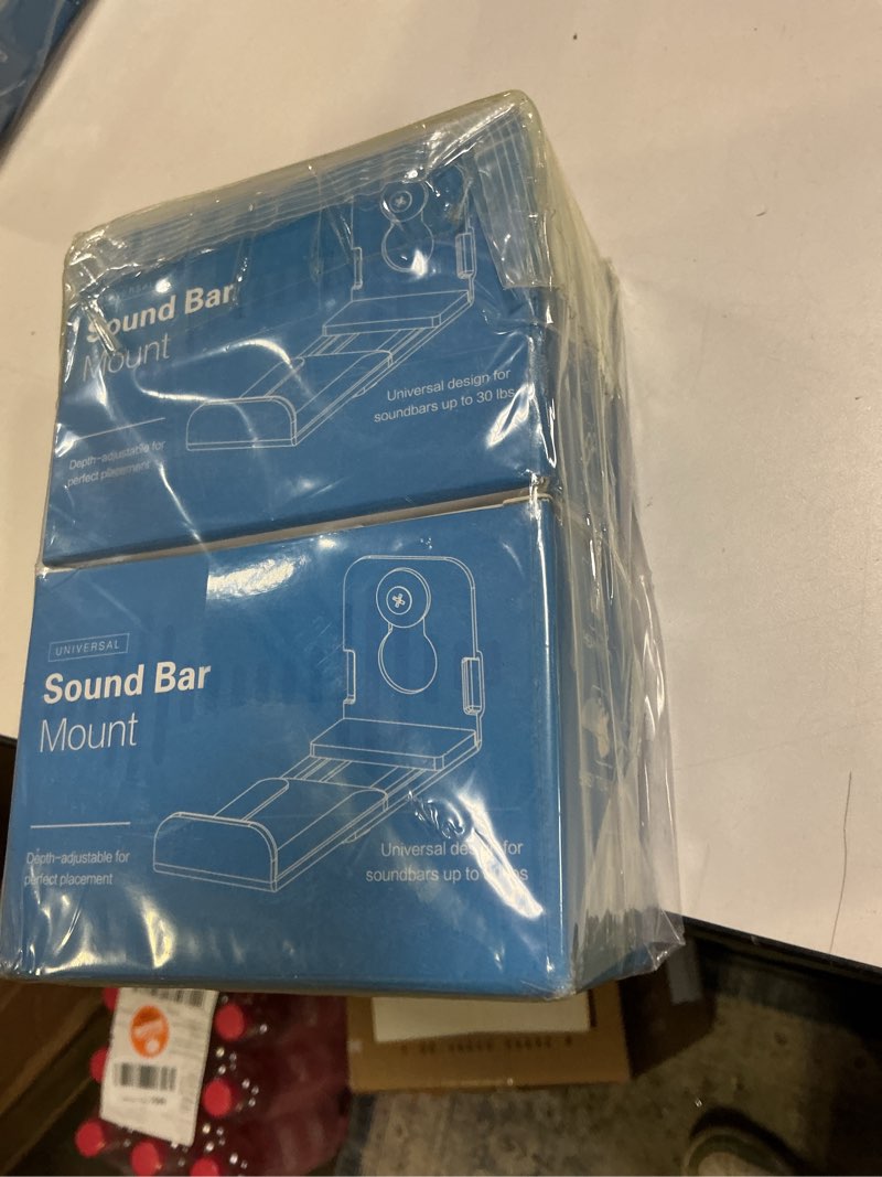 Condition photo showing New/Like New for Soundbar Mount, (2 Sets) Speaker Wall Mount Brackets Under TV, Heavy Duty Sound Bar Shelf Mounting Adjust 3.4" - 5.8" for Samsung, Vizio, Lg, Sony, JBL, Bose and More Hanger Soundbars