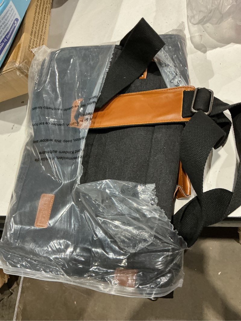 Condition photo showing Good Condition for estarer messenger bag 17.3 inch, mens computer bag for teacher/college/work/travel, water-resistant canvas laptop bag satchel briefcase, dark grey 17.3” dark grey