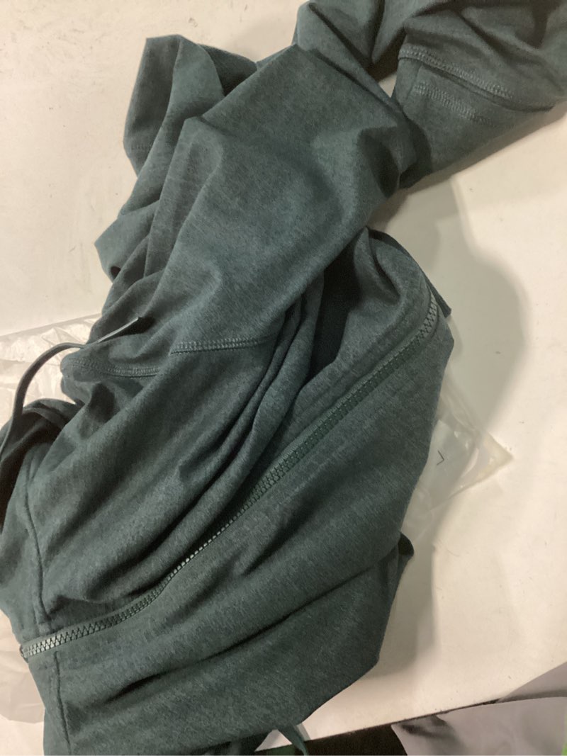 Condition photo showing As Is for quince xl zip hoodie dark green womens