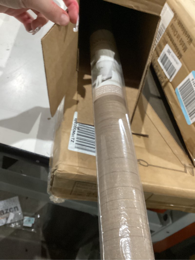 Condition photo showing New/Like New for CRE8TIVE Wide 24"x118" Dark Brown Grasscloth Peel and Stick Wallpaper Fabric Linen Contact Paper for