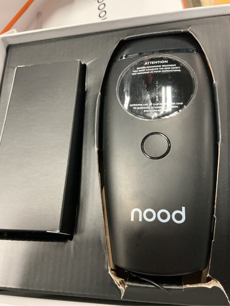 Condition photo showing As Is for new flasher 2.0 by nood, ipl laser hair removal device for men and women, pain-free and permanent results, safe for whole body treatment - matte black