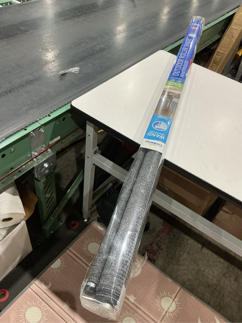 Condition photo showing Good Condition for coolaroo wand operated roller shade with 95% uv block (6 x6 )  pewter