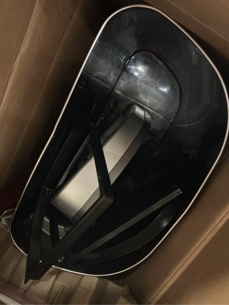 Condition photo showing As Is for Ninestars DZT-50-25 Motion Sensor Trash Can, Large, Silver