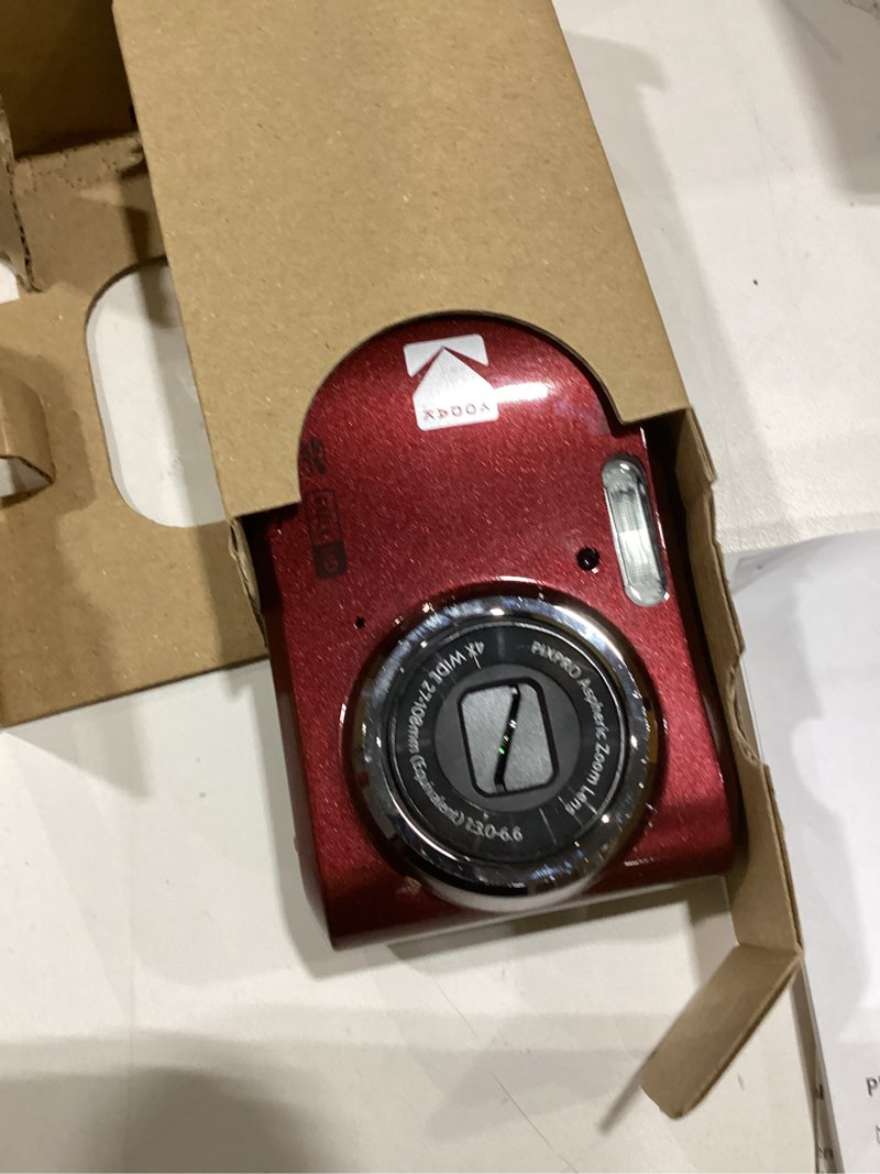 Condition photo showing As Is for KODAK PIXPRO Friendly Zoom FZ45-RD 16MP Digital Camera with 4X Optical Zoom 27mm Wide Angle and 2.7" LCD Screen (Red)