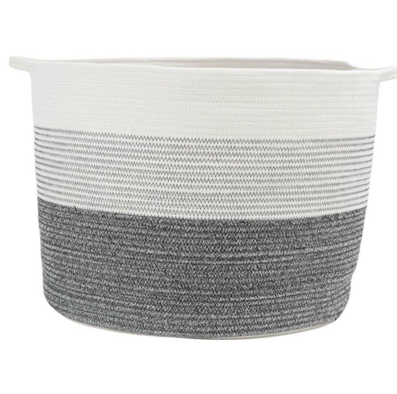 hld global xxl coiled rope tapered basket black