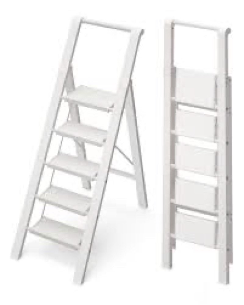 BEFITMACE 5 Step Ladder, Lightweight Folding Step Stool with Convenient Handgrip,Aluminum 330lbs Cap