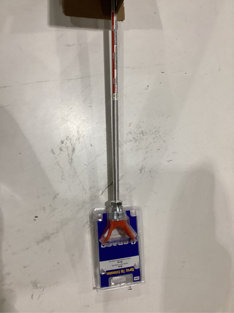 Condition photo showing New/Like New for graco 243042 airless paint sprayer tip extension, 20 inch, rac iv guard | extends reach 20 inches for walls, fences, and overhangs. rac iv tip guard included. fits magnum and ultra series spray guns.