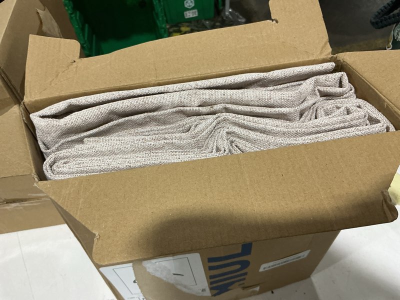 Condition photo showing Good Condition for miulee 90 inches linen textured curtains for bedroom 100% blackout thermal insulated natural beige grommet room darkening curtains & drapes luxury decor for living room nursery 52 x 90 inch (2 panels) beige 52"w x 90"l (pack of 2)