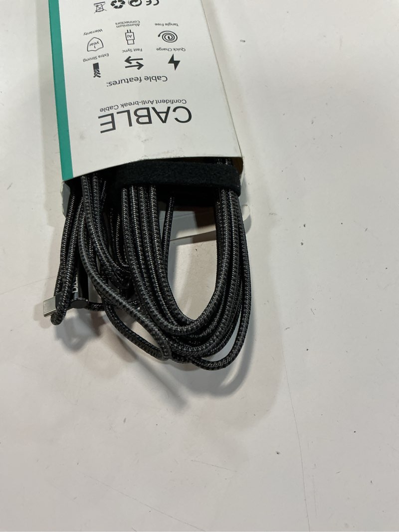 Condition photo showing Good Condition for usb to usb c cable 90 degree [2pack 10ft] 3a right angle usb c cable extra long heavy duty usb type c cable fast charging, for iphone 17/16/16e/15 pro max, samsung galaxy, android phones, and more 2pack 10ft black