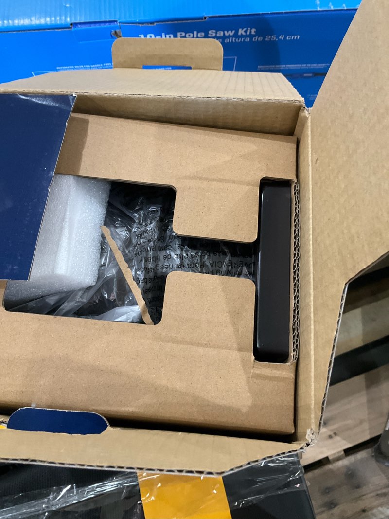 Condition photo showing As Is for project source larkdale 1-light 11.26-in h matte bronze outdoor wall light