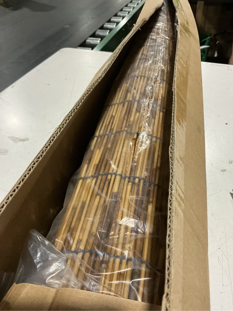Condition photo showing New/Like New for reed bamboo screen fencing,4ft x 6.6ft natural reed fencing reed screen for balcony reed fence bamboo reed fence 4 feet high for outdoor backyard patio(brown) 4x6.6ft-1pack