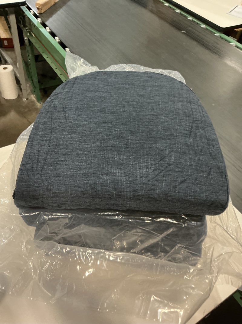 Condition photo showing As Is for Basic Beyond Chair Cushions for Dining Chairs 6 Pack, D-Shaped Kitchen Chair Cushions with Ties Set of 6, 2.5" Thick Seat Cushions for Dining Room/Kitchen Chairs, 17" x 16", Navy Navy 6 Count(Pack of 1)