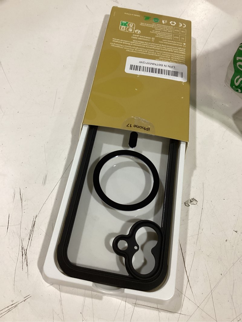 Condition photo showing Good Condition for miracase for iphone 17 case 6.3'', full-body bumper military drop protection outdoor phone case with built-in glass screen &camera control,easy installation,no gap,compatible with magsafe,black iphone 17 black