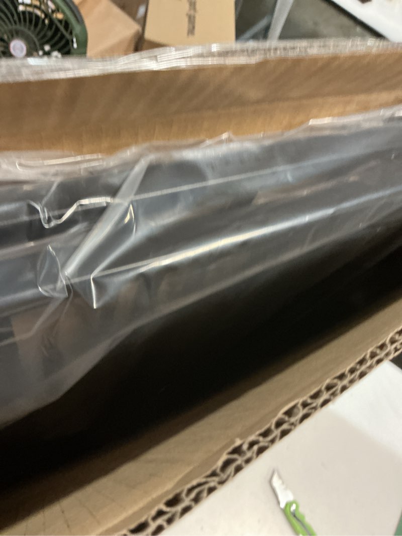 Condition photo showing New/Like New for Babelio 29.7-46.5" No Bottom Bar Baby/Dog Gate for Stairs, House and Doorways, Auto Close Safety Pet Gates with Large Walk Thru Door, Hardware Mount, Black Boundless - Black 29.7-46.5"W x 28"H